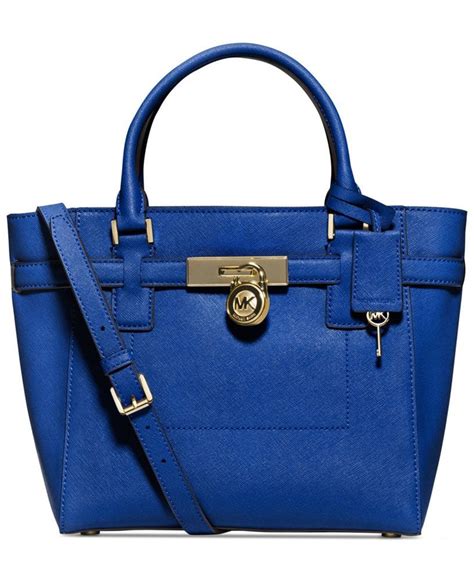 michael kors hamilton blue and black|Michael Kors Hamilton medium.